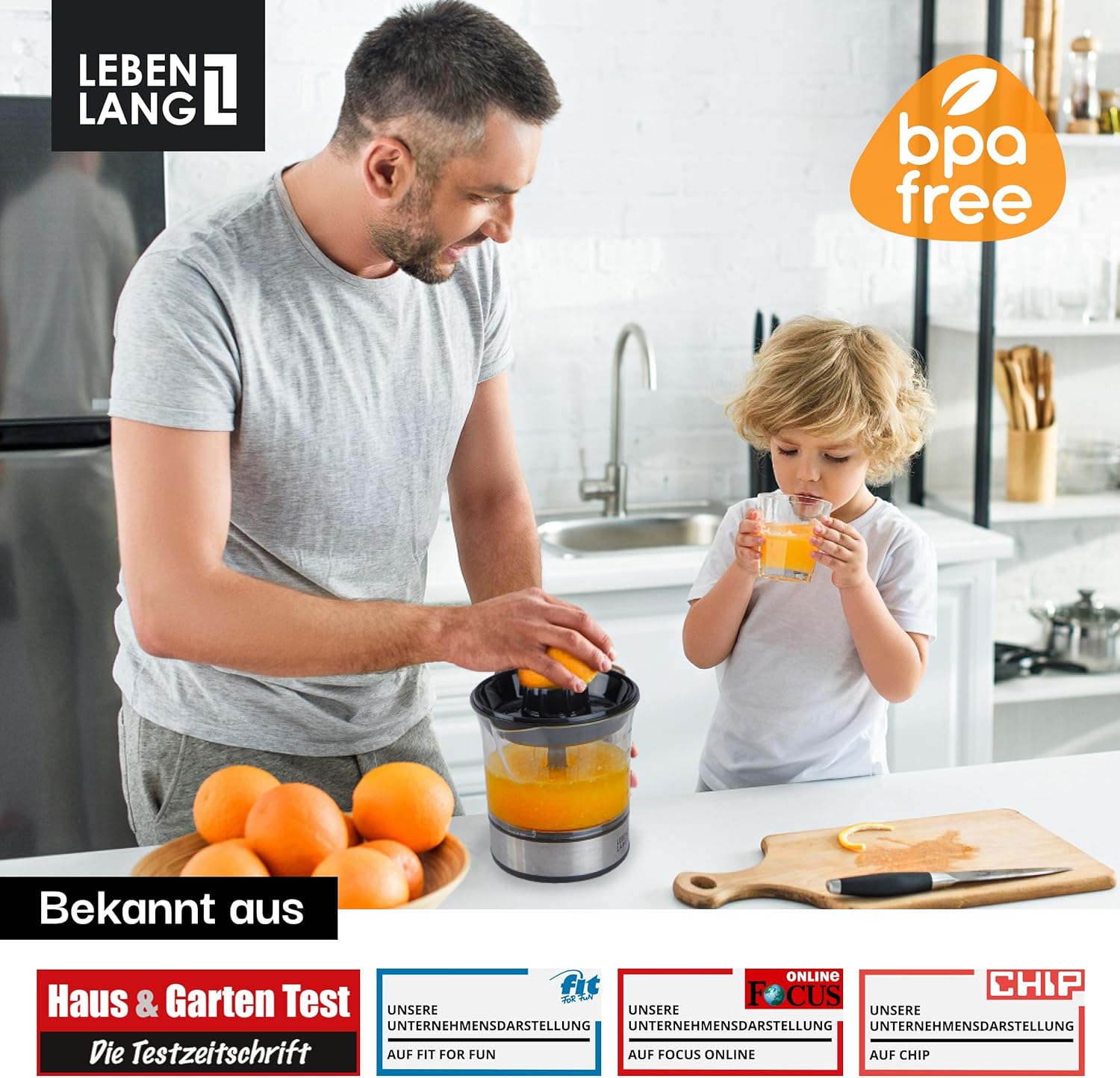 LEBENLANG Zitruspresse elektrisch 700ml